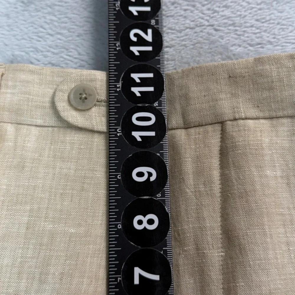 Joseph Abboud Pants Mens 36x34 Beige Linen Slim Fit Joe Textured Beachy NEW